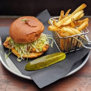 Copper Coil Still and Grill Chicken Burger and Fries