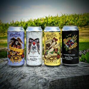 Bad Tattoo Brewing Company Cans of Beer