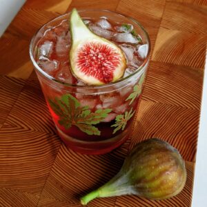 Fig-infused Bourbon Negroni