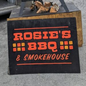 Rosie's BBQ & Smokehouse Logo Sign