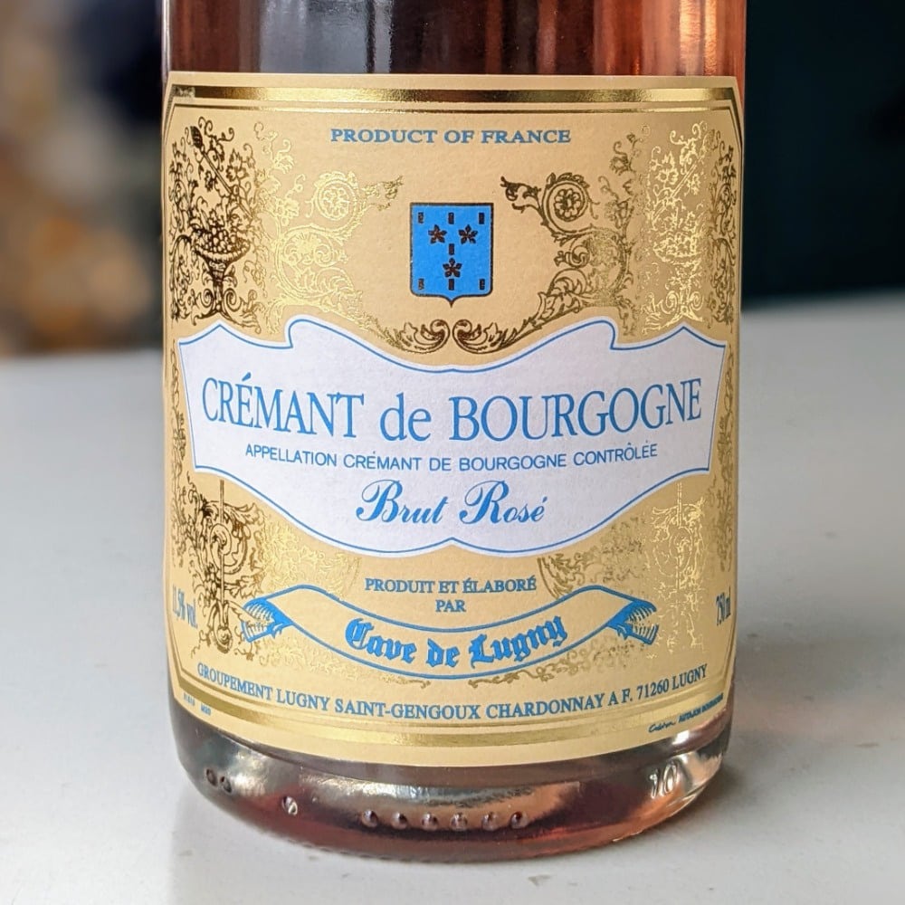 Cave de Lugny Crémant de Bourgogne Brut Rosé Label